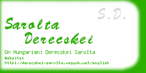 sarolta derecskei business card